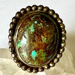 Antique Brown Turquoise Ring